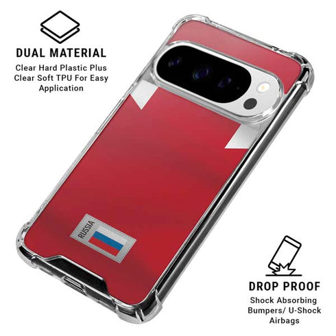Russia Soccer Flag Google Pixel 10 Pro XL Clear Case